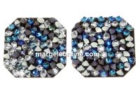 Swarovski, cabo. fine rocks, black jet berm. blue CAL, 22mm - x1