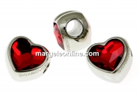 Swarovski, becharmed heart, light siam, 14mm - x1