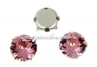 Swarovski, chaton montees, light rose, 6mm - x10