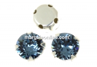 Swarovski, chaton montees, denim blue, 6mm - x10