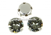 Swarovski, chaton montees, black diamond, 6mm - x10