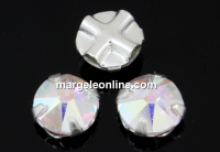 Swarovski, rose montees, aurora borealis, 4mm - x20