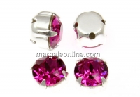 Swarovski, chaton montees, fuchsia, 4mm - x20