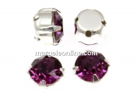 Swarovski, chaton montees, amethyst, 4mm - x20