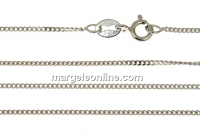 Chain, jump rings, oval, rhodium-plated 925 silver, 47cm - x1