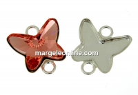 Link, 925 silver, butterfly cabochon 12mm - x1