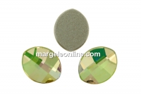 Swarovski, leaf cabochon, luminous green, 10x8mm - x1