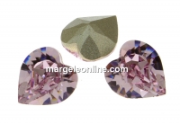 Swarovski, fancy chaton heart, light amethyst, 8mm - x2