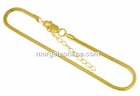 Bracelet for Swarovski Becharmed, gold-plated 925 silver, 18+4cm - x1