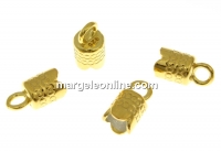 Clasp for bracelets or necklaces, gold-plated 925 silver,inside 4mm - x2