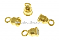 Clasp for bracelets or necklaces, gold-plated 925 silver,inside 4mm - x2