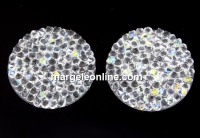 Swarovski, fine rocks cabochon, aurora borealis, 19.5mm - x1