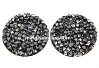 Swarovski, fine rocks cabochon, black light chrome, 19.5mm - x1