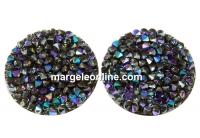 Swarovski, cabochon f. rocks, black paradise shine, 19.5mm - x1