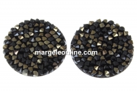 Swarovski, fine rocks cabochon, black jet nut, 19.5mm - x1