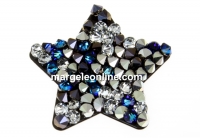 Swarovski, cabo. f. rocks, black jet berm. blue CAL, 22mm - x1