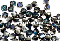 Swarovski, margele bicone, bermuda blue, 3mm - x20