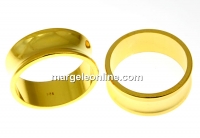 Ring base, crystal setting, gold-plated 925 silver, inside 16.3mm - x1