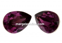 Swarovski, drop fancy, amethyst, 10x7mm - x1