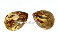 Swarovski, drop fancy, light colorado topaz, 10x7mm - x1