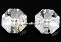 Swarovski, octagon pendant, comet argent light, 12mm - x2