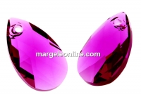 Swarovski, pandantiv picatura, fuchsia, 16mm - x1