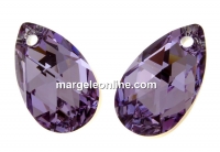 Swarovski, drop pendant, violet comet argent, 16mm - x1