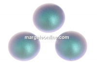 Swarovski, crystal pearl cabochon, iridescent light blue, 6mm - x2