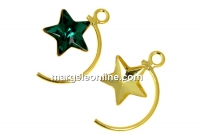 Pendant base, gold-plated 925 silver, for Swarovski star 10mm - x1