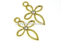 Pendant, cross gold-plated 925 silver, 20mm - x1