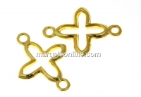 Pendant, cross gold-plated 925 silver, 19mm - x1