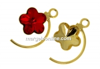 Pendant base, gold-plated 925 silver, for Swarovski flower 10mm - x1