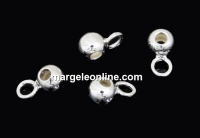 Decorative spacer, for charm, s, 925 silver, 4mm - x2