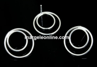 Earring findings, 925 silver, 12x18mm - x1pair