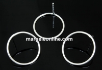 Earring findings, 925 silver, 12x15mm - x1pair