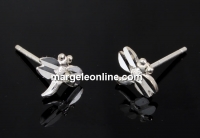 Earring findings, dragonfly, 925 silver, 12mm - x1pair