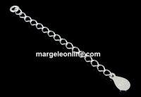 Chain, for extension, 925 silver, 60mm - x1