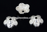 Bead cap, 925 silver, 10mm - x1