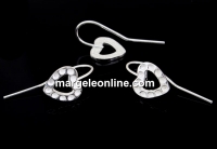 Earring findings, 925 silver, for Swarovski pp10, 25mm  - x1pair