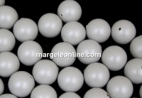 Swarovski one hole pearls, pastel grey, 8mm - x2