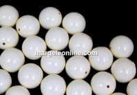 Swarovski one hole pearls, ivory, 10mm - x2