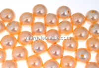 Swarovski one hole pearls, peach, 8mm - x2