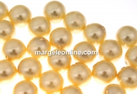 Perle Swarovski cu un orificiu, light gold, 8mm - x2