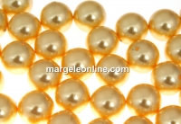 Swarovski one hole pearls, gold, 10mm - x2