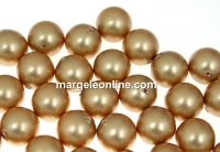 Swarovski one hole pearls, vintage gold, 4mm - x4