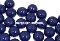 Swarovski one hole pearls, dark lapis pearl, 8mm - x2