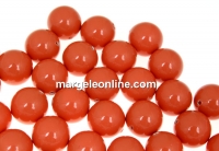 Swarovski one hole pearls, coral pearl, 8mm - x2