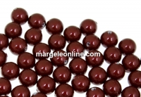 Swarovski one hole pearls, bordeaux, 6mm - x4