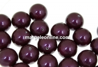 Swarovski one hole pearls, blackberry, 6mm - x4