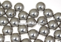 Swarovski one hole pearls, light grey, 8mm - x2